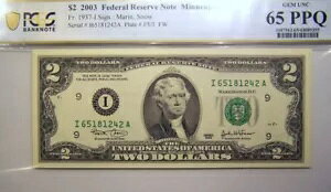 2003 $2 �A�M������s�� PCGS 65 PPQ �}�����A�X�m�[