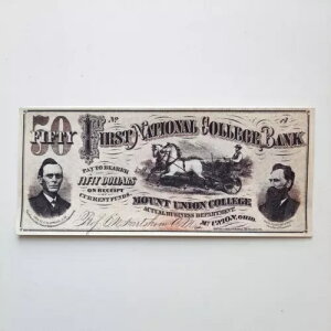 50 ドル 18xx マウント ユニオン オハイオ州 廃止された通貨の複製 米国紙幣