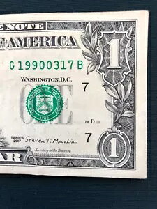 1990 年 3 月 17 日 - 19900317 誕生日記念日 (1 ドル) 紙幣
