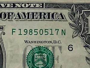 1985 N 5  17  / 1985 N 5  17  F 19850517 N $1 1 h BIRTHDAY Note 2013