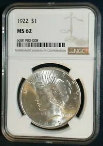 1922 s[XVo[ 1 hd݁B NGC O[h: MS 62BNGC ؖ: 6081980-008