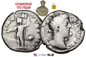 �Ñネ�[�}�鍑 �R�C�� �V���o�[ �f�i���E�X COMMODUS 177 - 192 AD �{�� #31508