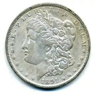 1891 P XF �����K�� �h�� 100 �Z���g �A�����J 90% �V���o�[ $1 US �G�N�X�g�� �t�@�C�� �R�C�� #479