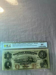1857 �h�� 1 �E�F�X�^������� �l�u���X�J�B�I�}�n�s �p�~���ꂽ���� - PCGS 64