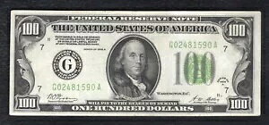 FRB 2151-G 1934 $100 CgO[V[ FRN AM CmCBVJS XF