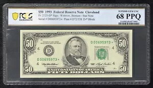 FRB 2125-D* 1993 $50 *X^[* FRN InCIBN[uh PCGS   UNC-68PPQ (AC)