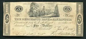 1815�N $5 �A���L�T���h���A�E�o�[�W�j�A�E�}�[�`�����c��s / D.C. �p�~���ꂽ����