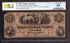 1850 $2 I}n VeB oN & h Jpj[ luXJBp~s PCGS B AU 55