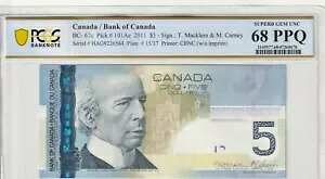 �J�i�_ 2011 5 �h���F�� PCGS ���� UNC 68 PPQ �s�b�N BC-67c