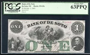 1863N $1 fE\gEluXJs p~ꂽ PCGS UNC-63PPQ