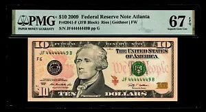 2009 $10 �A�M������ �A�g�����^ JF44444449B PMG Gem Unc 67 EPQ