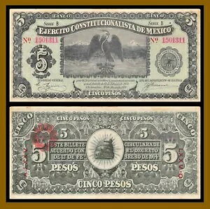 LVR 5 y\A1914 P-S524 Ejercito Constitucionalist De Mexico (Au: sz[)