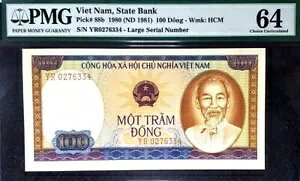 PMG 64 UNC 1980 xgi 100 h B/m[g S/N-YR 0276334 (+ 1 m[g)#21475