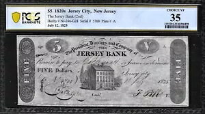 1825 �N�Ɋ��S���s���ꂽ�����̒ʉ� �j���[�W���[�W�[�B�W���[�W�[��s 5 �h������ PCGS VF35