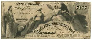 1855 Bank of East TennesseeAW[Y{AelV[B $5 p~ꂽ No.1199 (62755)
