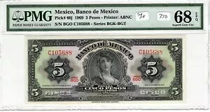 ���L�V�R 1969 5 �y�\ PMG �F�莆�� UNC 68 EPQ �ɏ�̈�i 60j �g�b�v�|�b�v�I