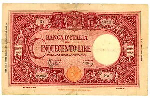 C^A ... P-69 ... 500  ... 1943 ... *VG *