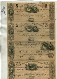 Xgjg Rl`Jbg 1845 $5 $10 $20 4 m[Jbg̔p~ꂽʉ݃V[g