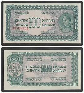 ??���[�S�X���r�A 100 �f�B�i�� 1944 UNC P53b ��񎟐��E��� - �p���`�U�� ���C�t���t�� ���A??