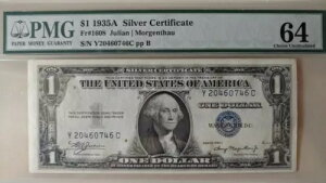 $1.00 h 1935 A Vo[ؖ PMG 64 Choice  Fr#1608B