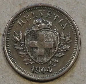 �X�C�X 1904-B Rappen Better Circulated Grade Coin (�ʐ^�Q��)