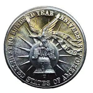 1976 �o�C�Z���e�j�A�� 1 �I���X .999 �V���o�[ ���E���h �l�o�_ �R�C�� �}�[�g USA �C�[�O�� - �኱�̃g�[��