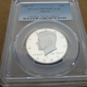 2007 S �P�l�f�B �V���o�[ JFK �n�[�t�_���[ �v���[�t PCGS PR70DCAM �f�B�[�v �J���I 50c