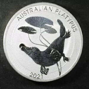 レア 2021 オーストラリア カモノハシ 1.5 オンス .9999 純銀コイン