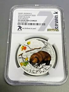 2014 NGC 7K Ji_Y 1IX .9999 Vo[ $20 PF69 Eg JI BABY BEAVER