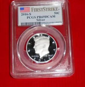 2016-S KENNEDY HALF PCGS PR69DCAM - �t�@�[�X�g �X�g���C�N - ���C�g�u���[ �t�@�[�X�g �X�g���C�N �t���b�O