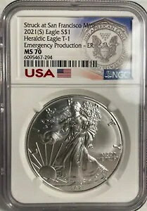2021 NGC MS-70 2021 (S) Heraldic Eagle Type 1-�ً}���Y �T���t�����V�X�R