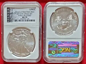 2012(W) �V���o�[ �C�[�O�� S$1 NGC MS70 ER �X�g���b�L���O �A�b�g �E�F�X�g �|�C���g ALS ���o�e�B ���x�� (143)