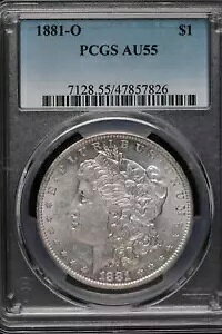 1881 O モルガン シルバー ダラー PCGS AU55 *DoubleJCoins* JL1000-43