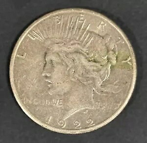 $1 �R�C�� - 1922 - Peace Silver Dollar Very Good �` Extra Fine - 90% �V���o�[
