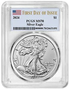 2024 1�I���X �V���o�[ �A�����J�� �C�[�O�� PCGS MS70 - �������s���x��
