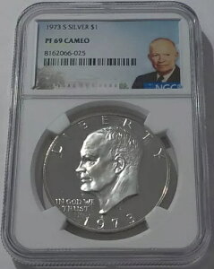1973 S $1 NGC PF69 JI Vo[ v[t AC[n[ h 40% Vo[ IKE x