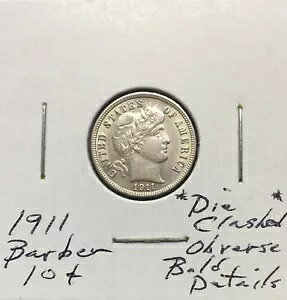 1911 Barber Dime ~ *�_�C�N���b�V���\* ~ ��_�Ƀf�B�e�[�����{���ꂽ�R�C��