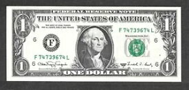 1988A $1 ウェブノート FRN、フランス。 1917、F74739674L 12-FL ブロック 2-1 CHCU を実行