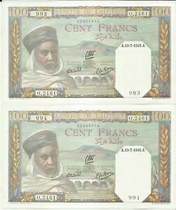 AWFA tX 2x 100 t 1945 P 85 UNC.AyAB 7RW 17GEN