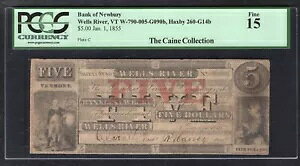 1855�N $5 �o�[�����g�B�j���[�x���[�E�F���Y���s ����x��̎��� PCGS FINE-15