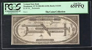 1800�N�� $1 �o�[�����g�B��s�E�b�h�X�g�b�N�A�o�[�����g�B�p�~���� PCGS ��� UNC-65PPQ