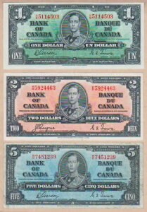 1937 KGVI Ji_s $20A$10A$5A$2 & $1 Zbg
