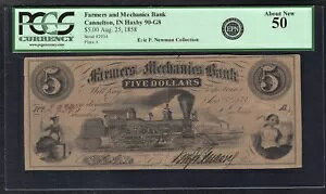 1858�N $5 �t�@�[�}�[�Y&���J�j�N�X��s �C���f�B�A�i�B�J�l���g�� ����x��̎��� PCGS AU-50