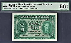 ` $1 KGVI 1949 Pick-324a GEM UNC PMG 66 EPQ A