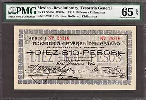 LVR - v 10 y\ 1913 P-S555a GEM UNC PMG 65 EPQ