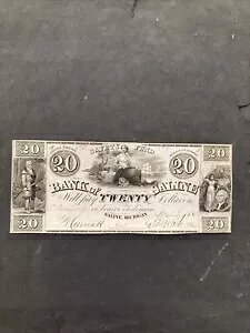 廃止された通貨 ミシガン州生理食塩水 - 生理食塩水銀行 $20