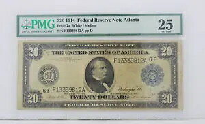 $20 1914 AMsAg^ PMG 25 ɍׂ S/N F13339812A pp D