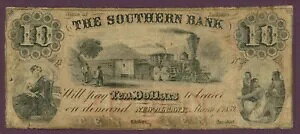 1859 サザン バンク、ニュー アルバニー、インディアナ州 $10 廃止紙幣 470-G8A (60402)