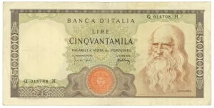 50000  BANCA D'ITALIA Iih _ B` f[T 03/07/1967 BB