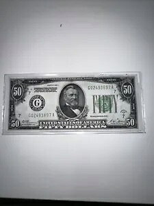 Fr.2101-G 1928A $50 50 ドル連邦準備銀行券シカゴ、チョイス CU